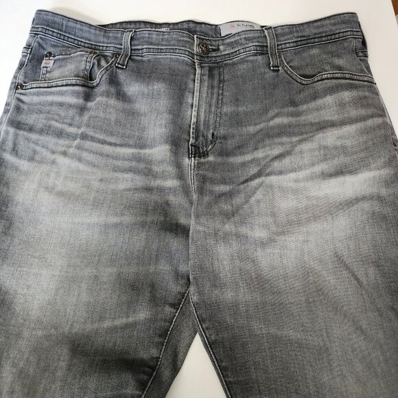 AG Adriano Goldschmied Gray Wash Stretch Denim Everett Slim Straight Jeans - Picture 4 of 9